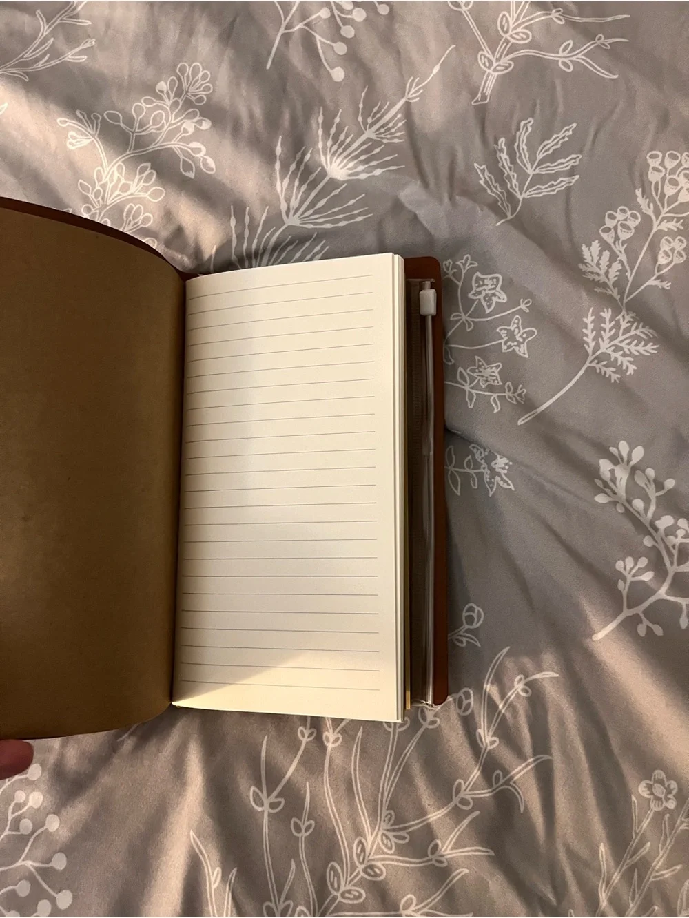 Brown Embossed Leather Journal Cover – Inspirational Message